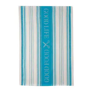 Kay Dee Cooks Kitchen Teal Cotton Tea Towel (Pack of 6)