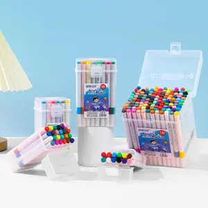 36/48/60/80/120 Color Acrylic Markers, Adult Kids Drawing DIY Supplies, Portable Handheld Case, Ideal for Stones Wood Glass, Student Art Stationery, Acrylic Marker Pen