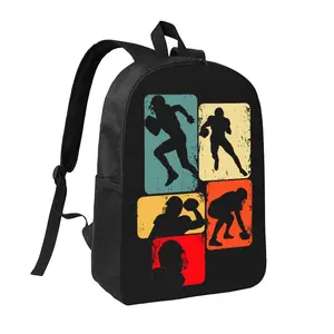 American Football Backpack 17in Street Style Casual Daypack Lightweight Bookbag