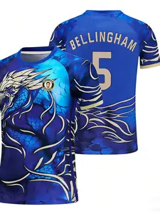 New Personalized Football Jersey Bellingham Ronaldo Soccer Shirt, Quick-Dry Short Sleeve Tee, Vintage Streetwear, Must-Have Sports Clothing