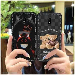 Dirt-resistant Cute Phone Case For Samsung Galaxy J730/J7 2017/J7 Pro Phone Pouch Anti-dust Shockproof TPU Cover Cell Phone Sleeve Graffiti Back Cover Waterproof Full wrap Cartoon