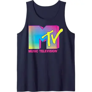 Fluorescent Colors Tank Top, Music Television Summer Tank Top, Unisex Tank Top