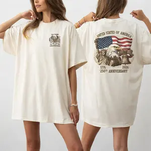 2 Sides Comfort Colors 250th Anniversary Shirt, Semiquincentennial 1776-2026 Sweatshirt, America 250 Front Back Tee, Retro Independence Day t-shirt