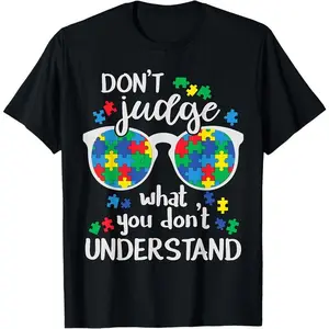 Don't Judge Understand Love Autistic Kids Autism Awareness T-Shirt