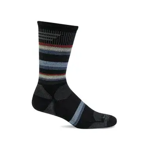 Sockwell Men's Park Twill Crew | Moderate Graduated Compression Socks - Black