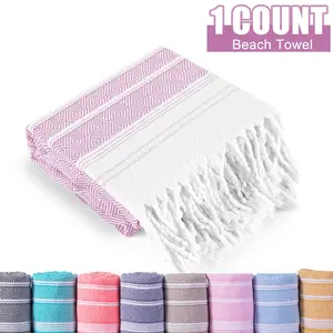 Oversized Beach Towel, Sand-Free Quick-Dry, Easy-To-Carry, Turkish Linen Material, 72"x36" Size, Perfect for Swimming & Outdoor Use