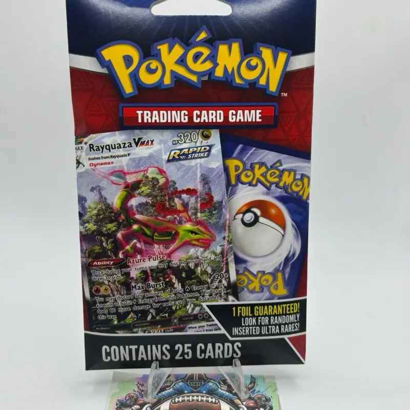 Pokmon Trading Card Game - 25 Cards Envelope Featuring Rayquaza VMAX & Rapid Strike - Includes Foil Guaranteed Card - TikTok Shop Pokmon Trading Card Game - 25 Cards Envelope Featuring Rayquaza VMAX & Rapid Strike - Includes Foil Guaranteed Card - TikTok Shop