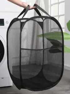 Large Capacity Foldable Mesh Laundry Basket – Breathable Hamper for Clothes & Home Storage