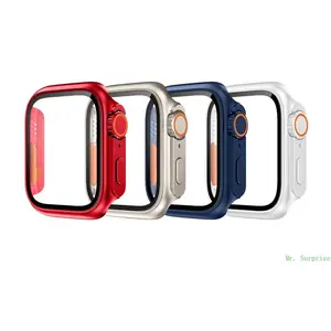 Waterproof Anti-Peep All-in-1 iWatch Case & Film, Full Coverage Shockproof Protective Cover, Original Machine Black Wearable Fashion Accessory for iWatch Series 11/10/9/8/7 Ultra Style Upgrade