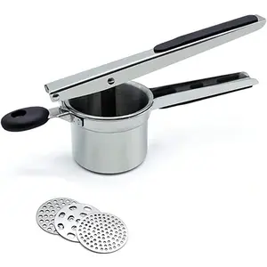 3-in-1 Mash Potato Masher Presse Fruit Lemon Juicer Squeezer With Silicone Handles