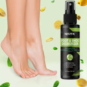 Tea Tree Oil Foot Spray, Odor Eliminator for Feet and Shoes, Long-Lasting Fresh Scent, Removes Foot Smell, No Alcohol or Aerosol