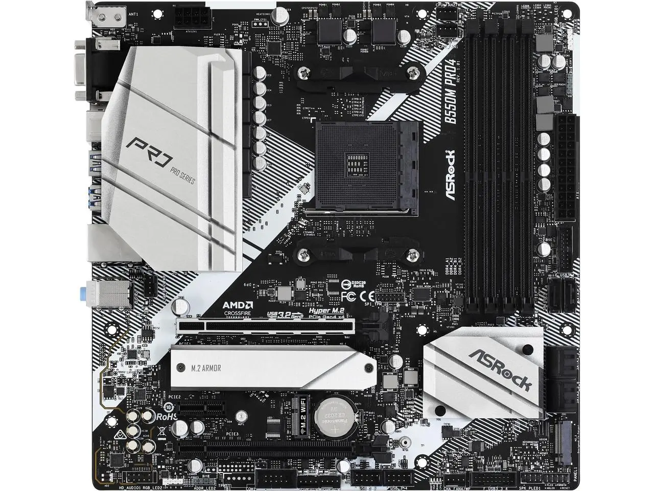ASRock Prime B550M PRO4 AM4 AMD B550 USB 3.1 USB 3.0 HDMI Micro ATX AMD Motherboard