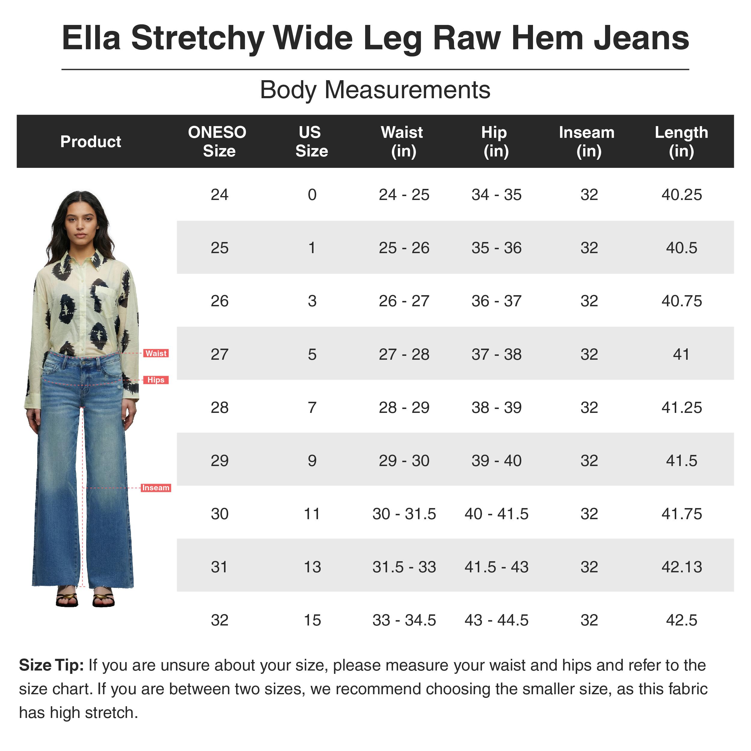 Ella ONESO On Target Stretchy Wide Leg Jeans Mid-low Waist Distressed Raw Hem Denim Pants BBL Baggy Vintage Casual Streetwear New Year's Gift