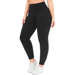 Leggings for Women Plus Size-High Waisted L-XL-6XL Tummy Control Soft Yoga Pants for Workout Running