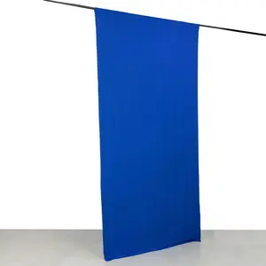 Royal Blue 4-Way Stretch Spandex Backdrop Drape Curtain, Wrinkle Free Event Divider Panel with Rod Pockets - 5ftx10ft