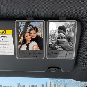 Personalized Drive Safe Car Visor Photo Frame Clip Picture Holder For Couples Boyfriend Girlfriend Romantic Sentimental Aesthetic Clear Acrylic Anniversary Birthday