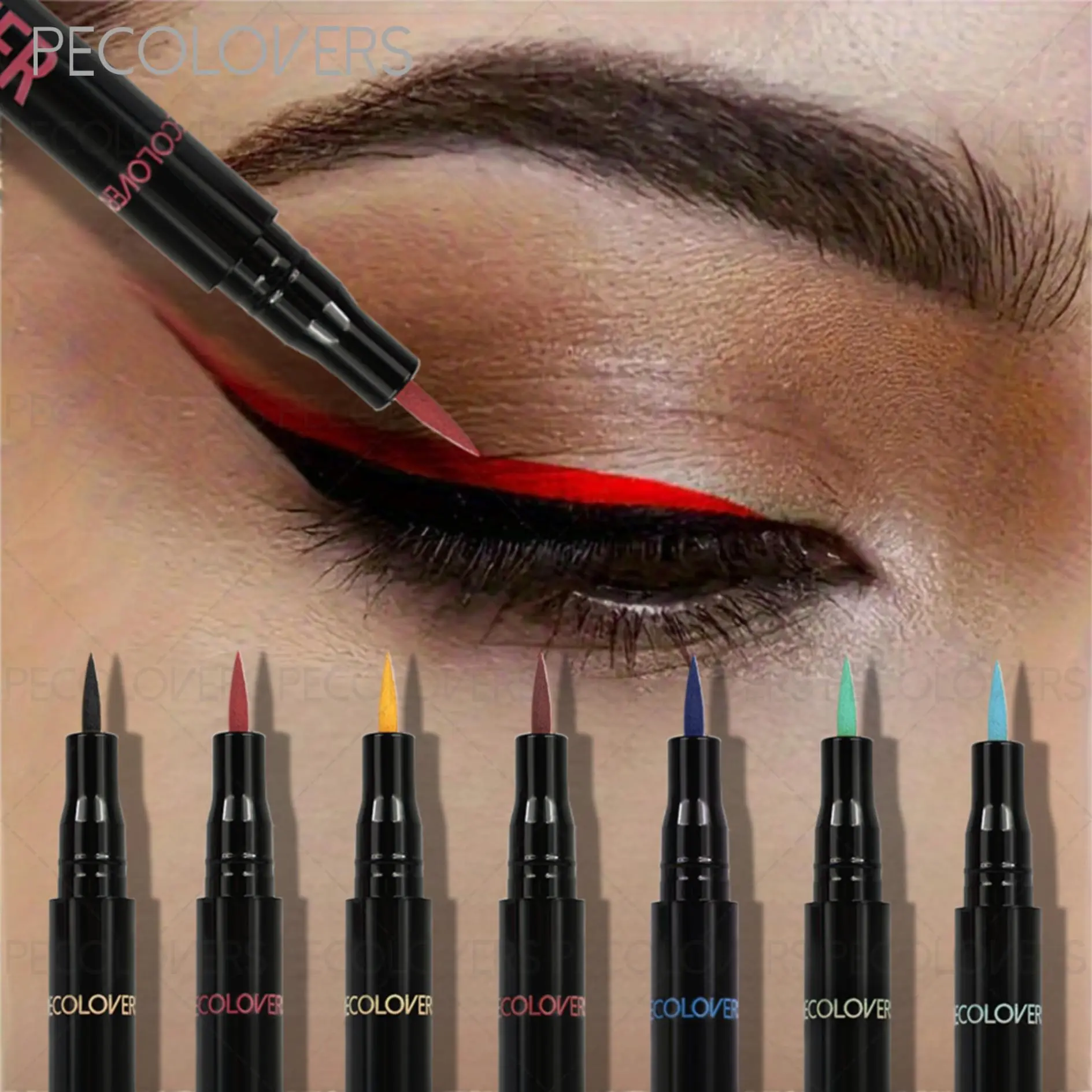 Sweatproof Colorful Eyeliner Pens,Fast Drying,Easy Coloring,Liquid Eyeliner Pencil,Ideal for Daily and Party Makeup