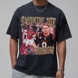 Joe Burrow Bengals Vintage Cincinnati Football Merch Comfort Colour Graphic For Men Woman Tee T Shirt