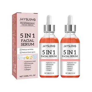 2 Bottle Pack 5-In-1 Facial Serum, Moisturizing Anti-Wrinkle Firming Spot Acne Treatment, Anti Aging Formula, Valentine's Day Gift Best Present