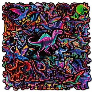 Neon Stickers 50pcs Trendy Hot-Selling 4 Series Waterproof DIY Stickers for Laptops Water Cups Phone Cases Personalized Expression