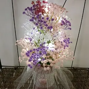 Colorful Artificial Flower Arrangement with Purple, Pink, and White Flowers for Home Decor
