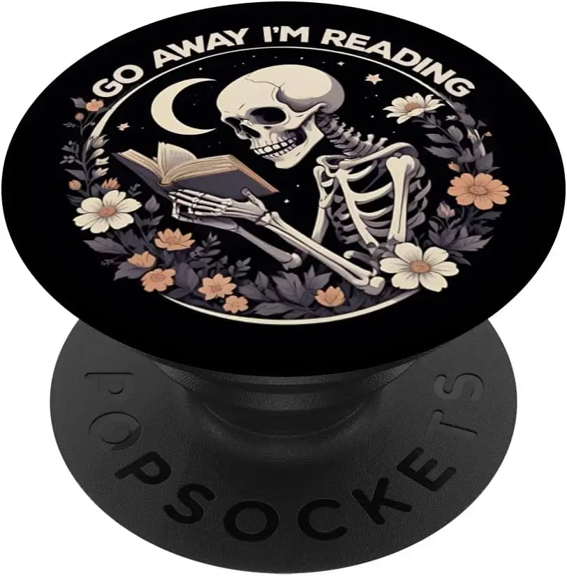 Go Away I'm Reading Book Lover Booktrovert Librarian bookish PopSockets Adhesive PopGrip