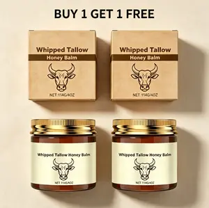 Buy 1 Get 1 Free WoodSleep Grass-Fed Whipped Tallow Honey Facial Balm Moisturizer - Organic Lavender Hydrating, Handmade, No Harsh Chemicals - For Sensitive Dry Skin Natural Skincare Staple Moisturizer Moisturizing Smooth Sunscreen Moisture Hydrate
