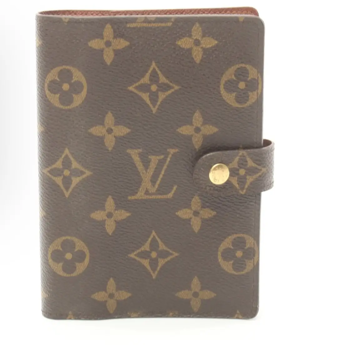 Pre-owned Louis Vuitton Canvas bag accessories Agenda PM Monogram Notebook Cover PVC Brown