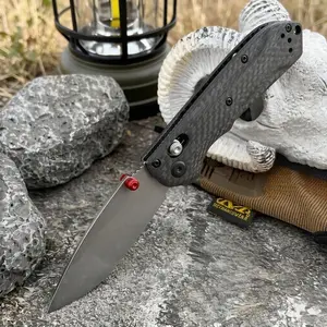 1pc 565 Folding Knife, Carbon Fiber Handle, Lightweight Pocket Knife, Fruit Knife, Dinner Knife, Essential for Camping Hiking, Hiking Essentials, Outdoor Camping Knives, Perfect Gift
