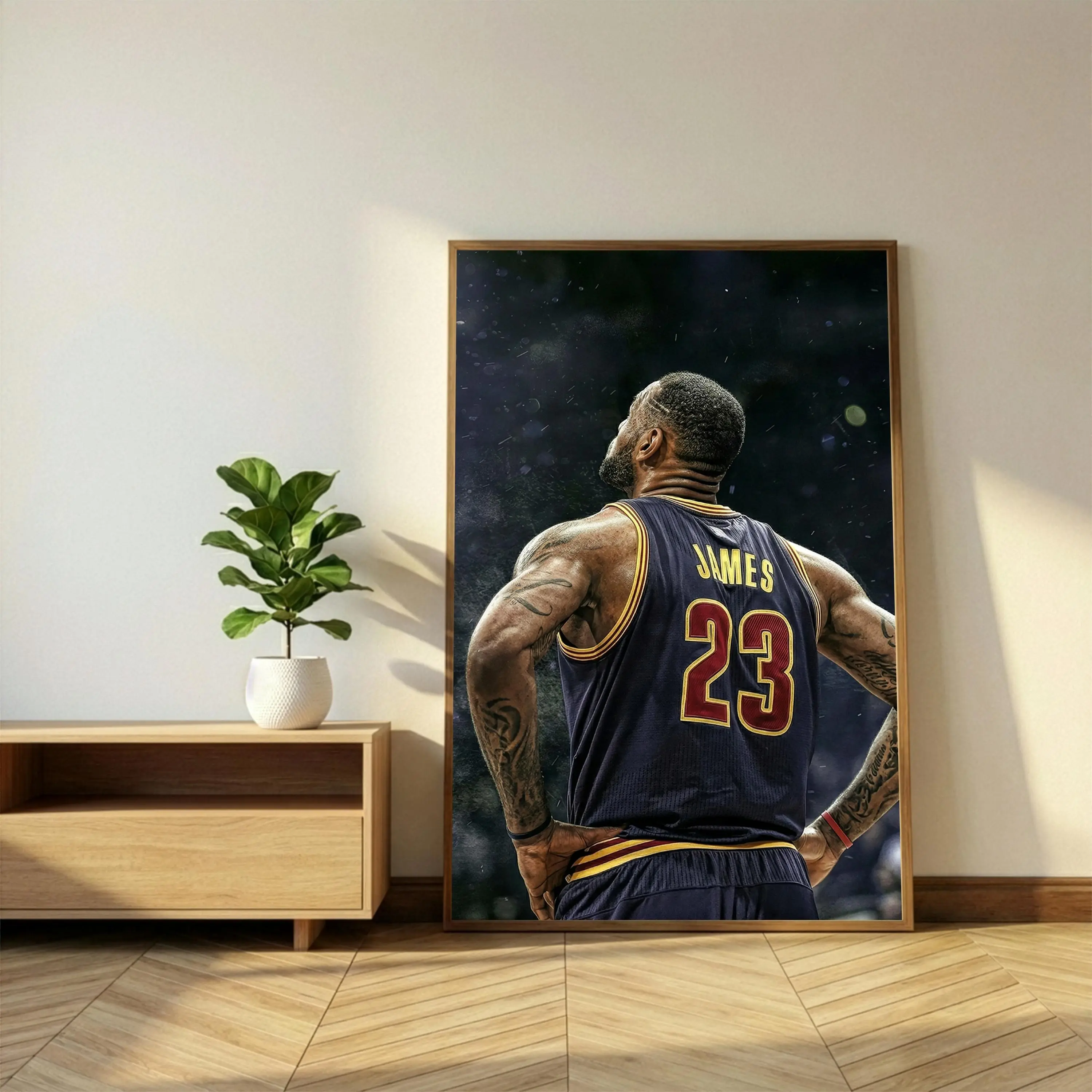 Lebron James Poster, Basketball Wall Art, King James Print, Number 23 Art, Sports Man Cave Decor, Boys Room Art, Home Gym Decor