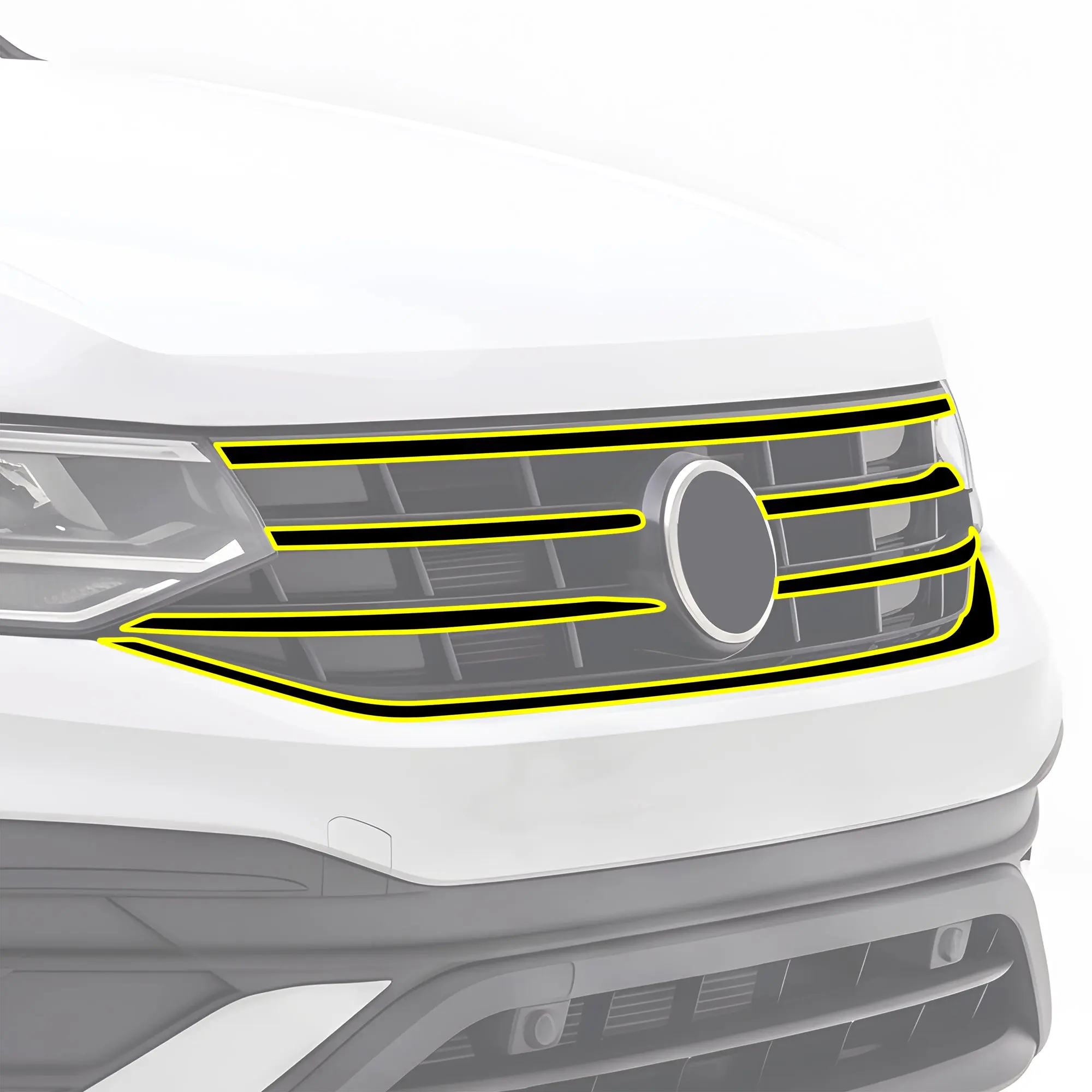 Volkswagen Tiguan 2018-2024 Blackout Chrome Delete Kit - Precut Gloss Black Vinyl Overlays