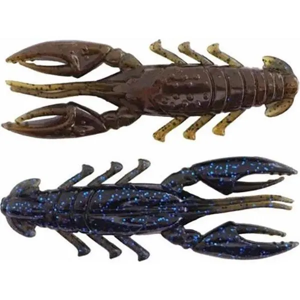 Compact Lifelike Crayfish Stealth Craw Baits, 2.5 in Soft Plastic Lures with Unrivaled Scent & Floating Claws, Multiple Rigs & Versatile Presentation for Bass Fishing, 6-Pack