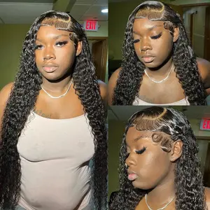 [30Inch for Only $188] ZLIKE 13*4/13*6 Water Wave Transparent Lace Front Human Hair Wigs Real Full Large Lace Space Pre Plucked For Black Women