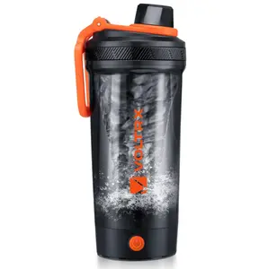 VOLTRX Electric Protein Shaker Bottle - USB Rechargeable Mixer Cup for Shakes and Meal Replacements, BPA-Free Tritan, 24oz