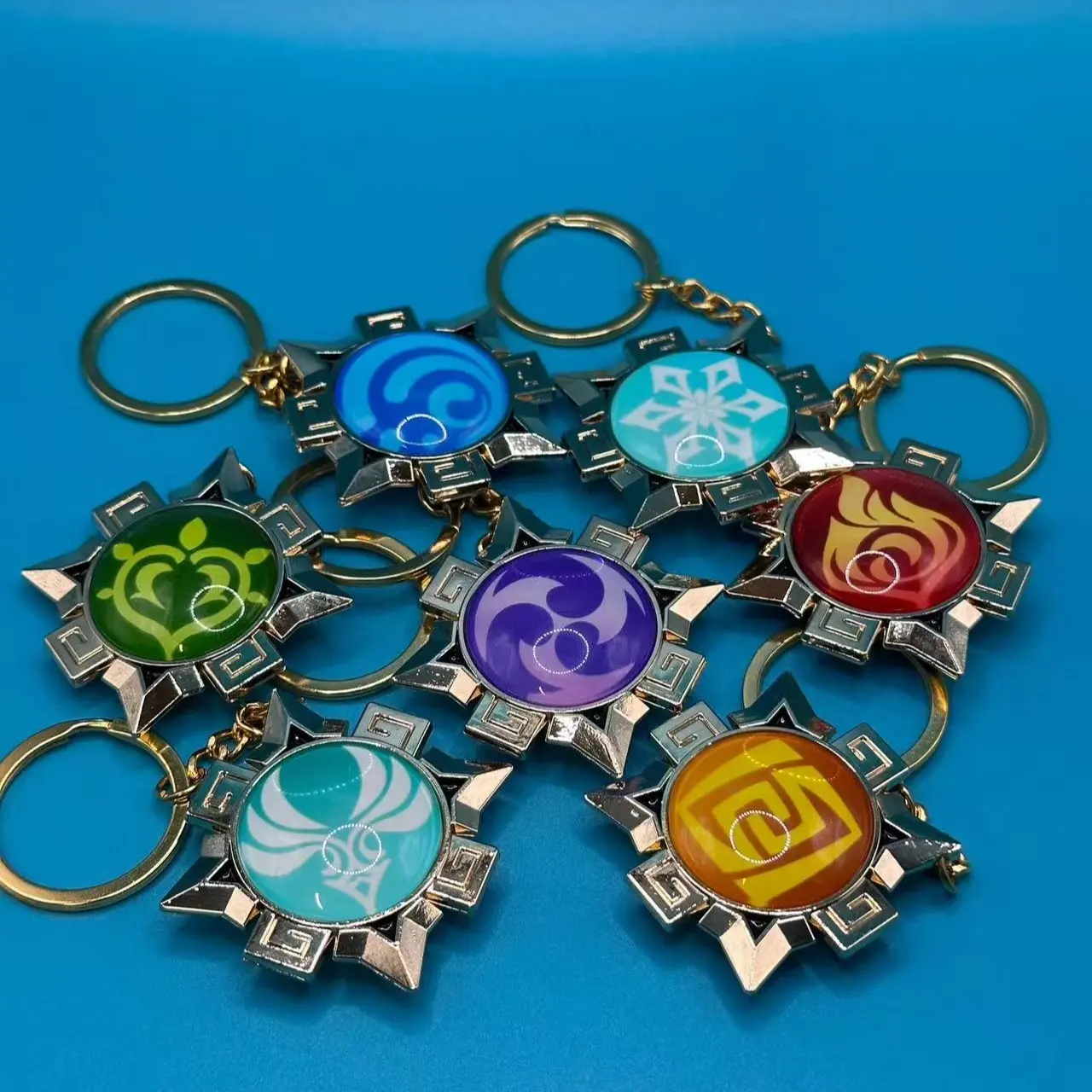 Handmade Anime  Vision Keychain: Personalized Metal & Glass