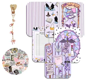 Purple Romantasy Kindle Accessory Case Bundle, Paperwhite and Colorsoft 11th & 12th Gen, E-reader Accessory Bundle, Kindle Refresh Cardstock Insert Stickers Clear Case, Kindle Charm