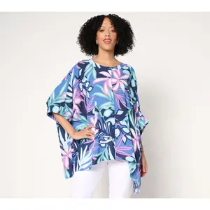 Denim & Co. Printed Georgette Caftan Tunic