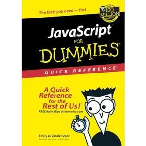 USED-JavaScript for Dummies Quick Reference by Vander Veer, Emily A. (Paperback)