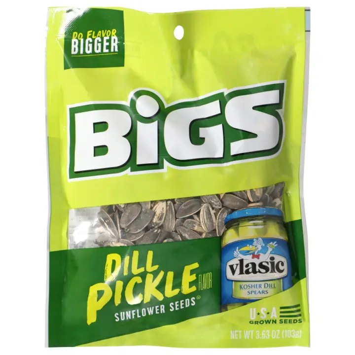BIGS Dill Pickle Flavor Sunflower Seeds Snacks - 3.63oz Edible Snack Food