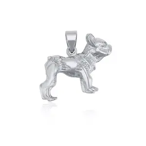 Silver French Bulldog Puppy Pendant