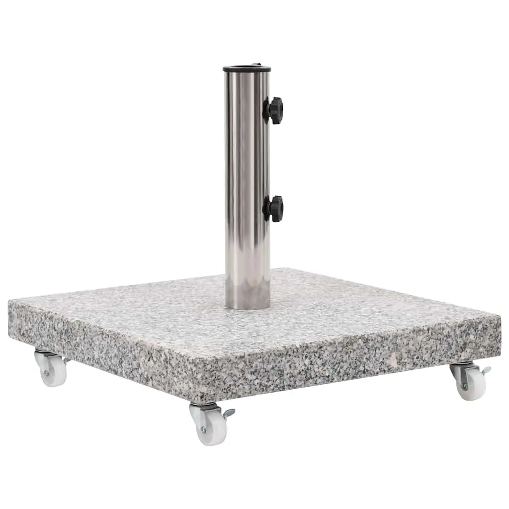 vidaXL Parasol Base Outdoor Garden Patio Umbrella Accessory Holder Base Weight Plate Stand with Locking Bolt Granite 66.1 lb Square Gray 48563