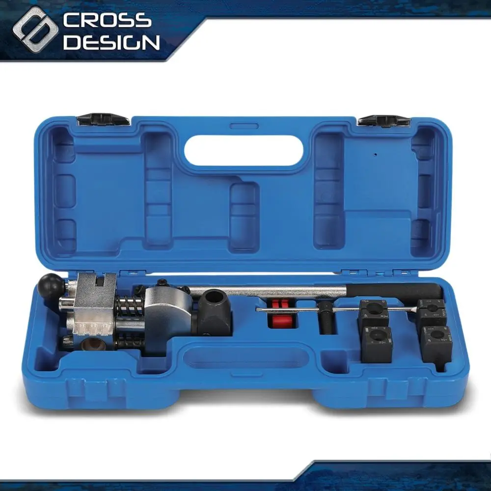 CROSSDESIGN Brake Pipe Tube Flaring Kit Set for Brake Lines, Cars/Motorcycles, Automotive Car Body Repair Tools