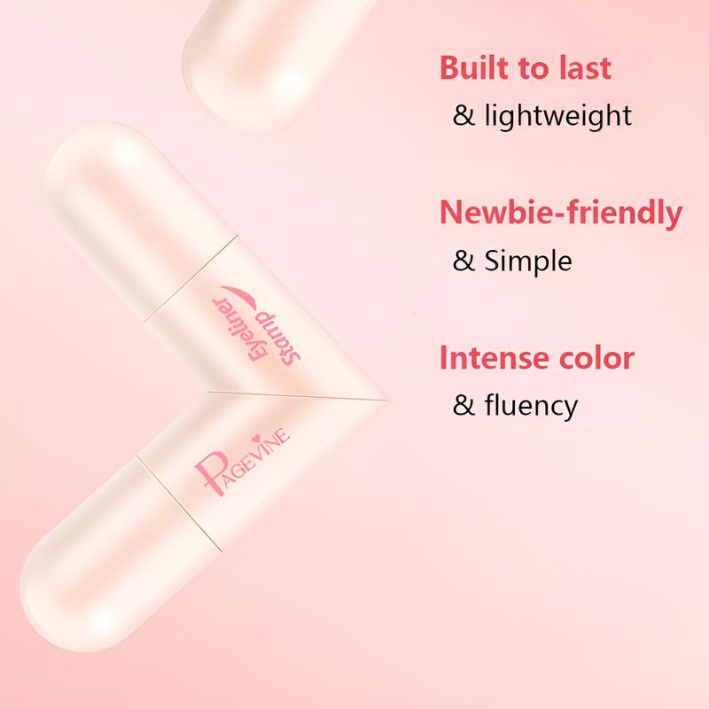 Rotating Eyeliner Stamp Pen – Dual-Head Design with Wing Stamp, Quick-Dry, Long-Lasting, Smudge-Proof for Easy Cat Eye, Sharp Winged Lines & All-Day Makeup Wear - Beginner Friendly Everyday Makeup Tool for Women, Women's cosmetics, Makeup tools.