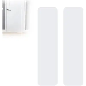 Durable Anti-Scratch Cat & Dog Door Protector Guard, Stainless Steel Self-Adhesive Kick Plate for Interior & Exterior Doors, Matte White 4"x16"