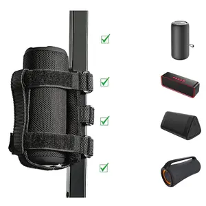 Portable Bike Golf-Cart Speaker Mount - Adjustable Strap Holder for Bluetooth Speaker, Waterproof Holder for Railing or Handlebar of Bicycle, Scooter, Motorcycle - Speaker Straps for Bikes