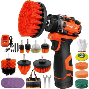 Brushless Cordless Cleaner & Polisher, 3" Mini Buffer & Sander Machine Kit, 2 Variable Speed Small Sander (0-500/0-3000 RPM), 3.0Ah Battery, 34 Accessories for Cleaning/Buffing/Sanding/Car Detailing