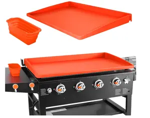 36 Inch Silicone Griddle Mat For Blackstone, Comes With Oil Cup Liner, WYZJC Upgraded Full-Cover Protective BBQ Grill, All Season Cooking Protective Cover, Reusable Heavy Duty Food Grade Silicone Mat.