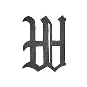 212 MAIN HAM-24-W 24 In. Aluminium Decorative Hand Monogram W Sign, Home Improvement Building Supply for Doors, Gates & Windows