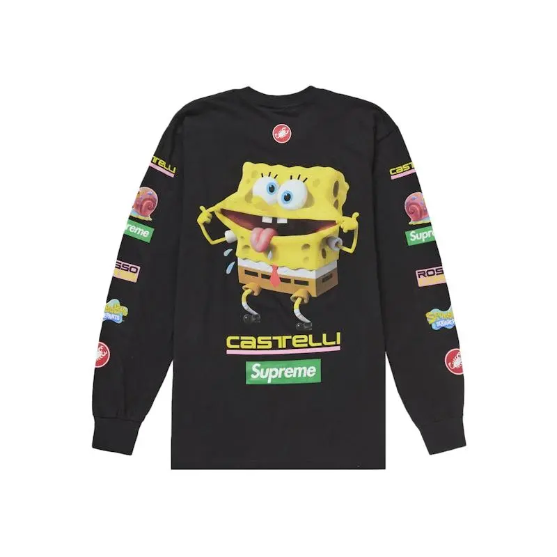 Supreme Men's SpongeBob/Castelli Racing L/S Tee Black, from StockX