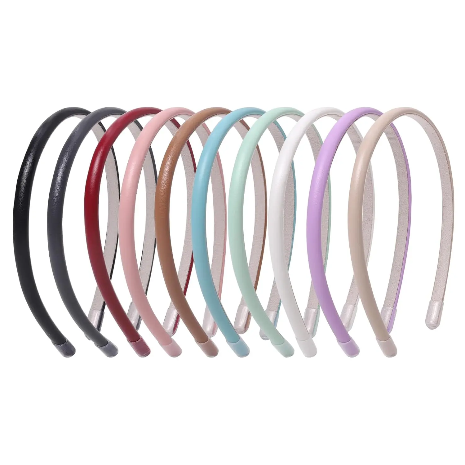 Thin Headbands for Women Skinny Headbands for Girls Women Simple Solid Leather Headband Upgrade